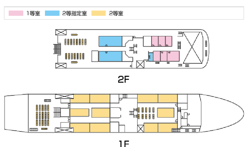 フェリーきずな 船内図